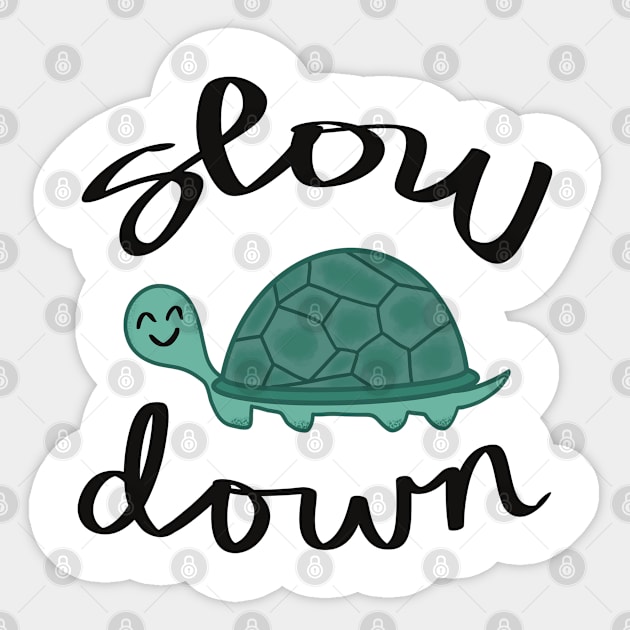 Slow Down Turtle Sticker by Strong with Purpose